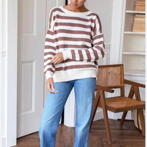 Emerson Fry Carolyn Sweater French Stripe In Organic Cotton